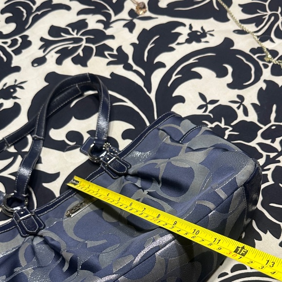 Coach Navy and Silver Tote Bag - Picture 9 of 13